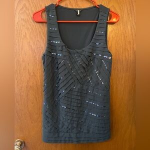 Ann Taylor Green Sequin Tank Top